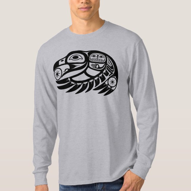 T-shirt Design do nativo americano do corvo (Frente)