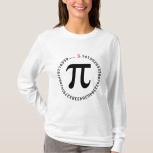 T-shirt Design do número do Pi
