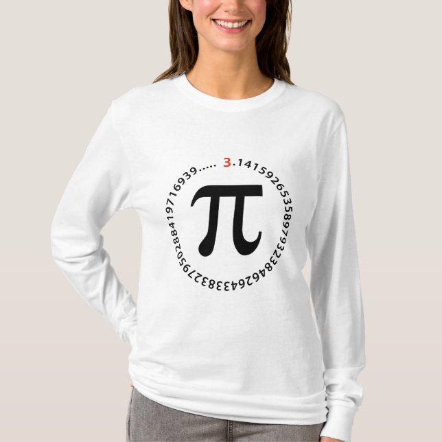 T-shirt Design do número do Pi (Frente)
