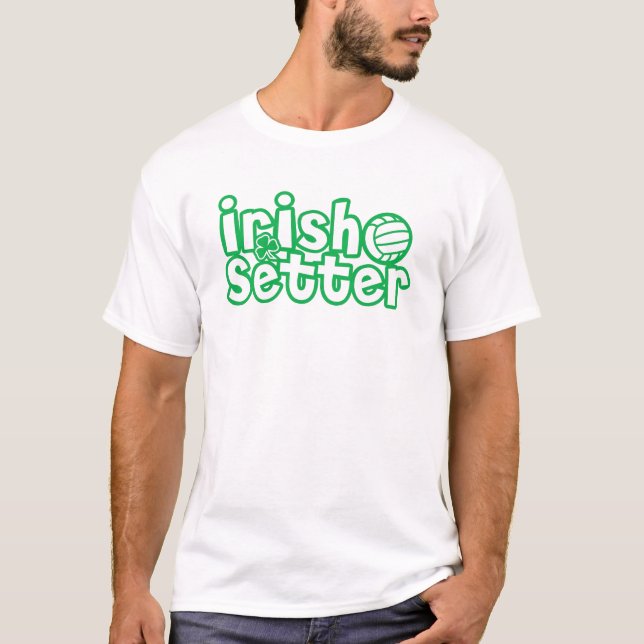 T-shirt Design do voleibol do setter irlandês (Frente)