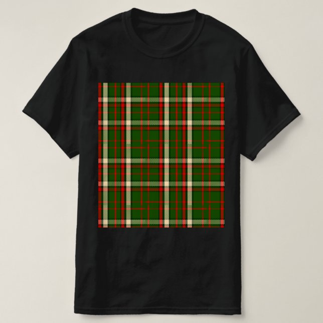 T-Shirt design grenn and red pattern (Frente do Design)