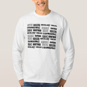 T-shirt Design moderno legal para irmãos: Palavras