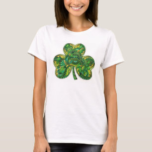 T-shirt Design original do trevo psicadélico