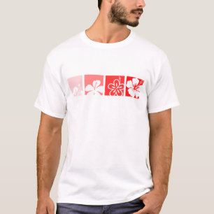 T-shirt Design pastel do hibiscus vermelho