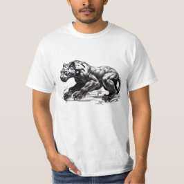T-Shirt Design Preto-Leopardo Raiva