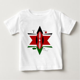 T-shirt Design Safari de Sinalizador Queniano