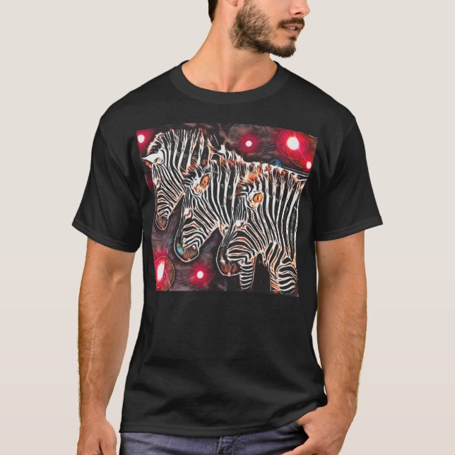 T-shirt Design selvagem do trio da zebra de Kings* do (Frente)