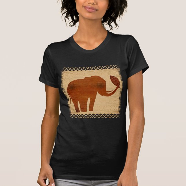T-shirt Design tribal da arte do elefante (Frente)