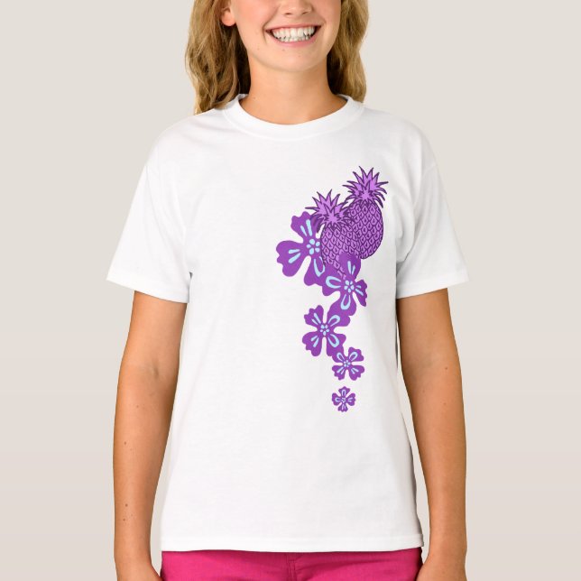 T-shirt Design Tropical de Abacaxi Luau (Frente)