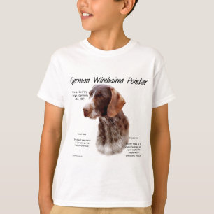 T-shirt Design Wirehaired alemão da história do ponteiro