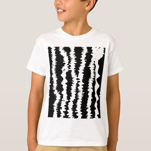 T-shirt Design Zebra Preta e Branca (Frente)