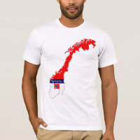 Designer de Mapa da Noruega Shirt Roupa Venda-o ou