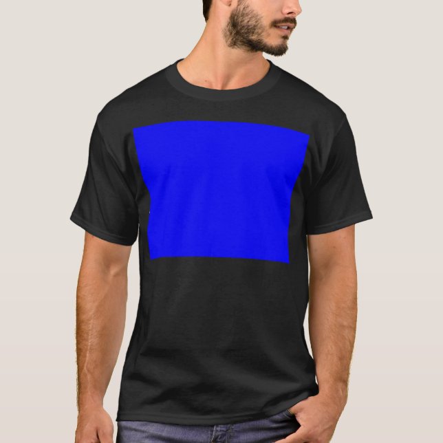 T-shirt Designer Personalizado de Cor Azul (Frente)