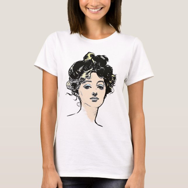 T-shirt Designs da Cabeça de Gibson Girl (Frente)
