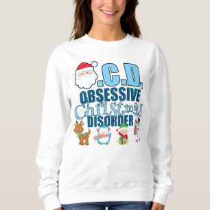 T-shirt Desordem obsessiva do Natal (azul)