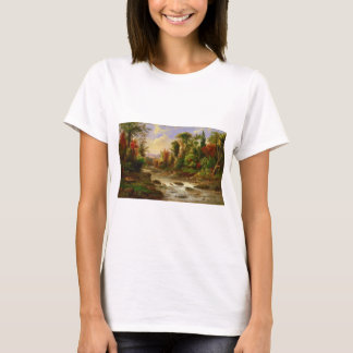 T-shirt Destino de Robert Duncanson do rio da floresta da