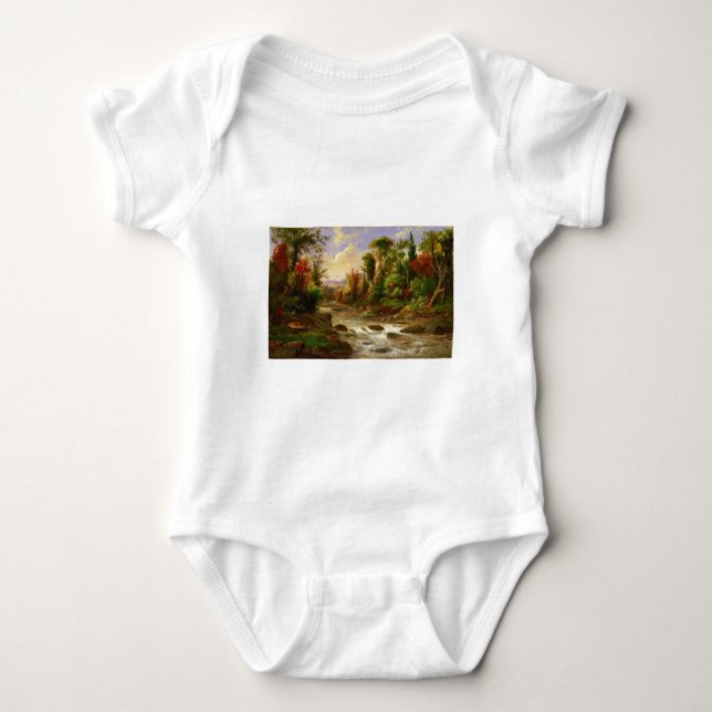 T-shirt Destino de Robert Duncanson do rio da floresta da (Frente)