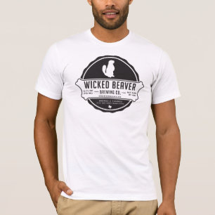 T-shirt destruído, fabricação de cerveja má do