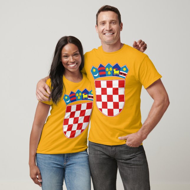 T-shirt Detalhe da Casaco de Armas da Croácia (Unissex)