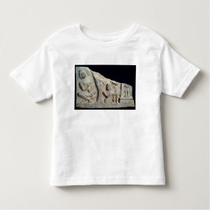 T-shirt Detalhe de friso do alivio que descreve assentado