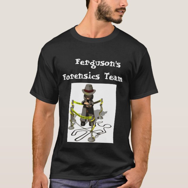 T-shirt detective_crime_scene_lw,    Ferguson'sForensics… (Frente)