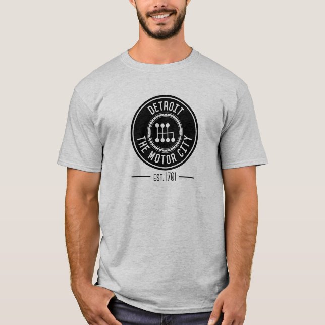 T-shirt Detroit, o Tshirt da cidade do motor (Frente)