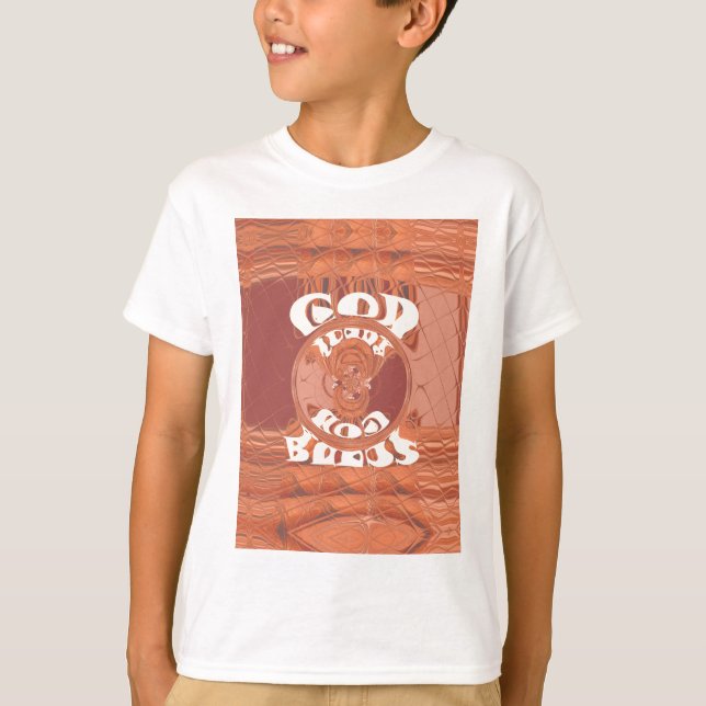 T-shirt Deus abençoe Seu Design de texto Inspiracional. (Frente)