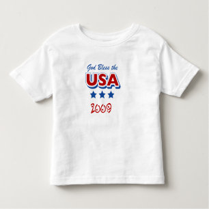T-shirt Deus abençoe USA 2009 Toddler T Shirt