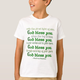 T-shirt Deus te abençoe Bênção Irlandesa