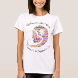 T-shirt Deusa Bella do Virgo+T-shirt do namorado de Flowy