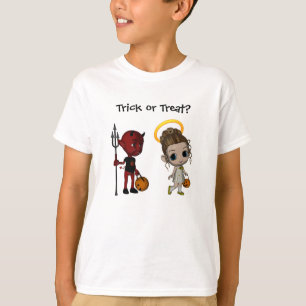 T-shirt Devil ou Angel Trick ou Trate o Halloween