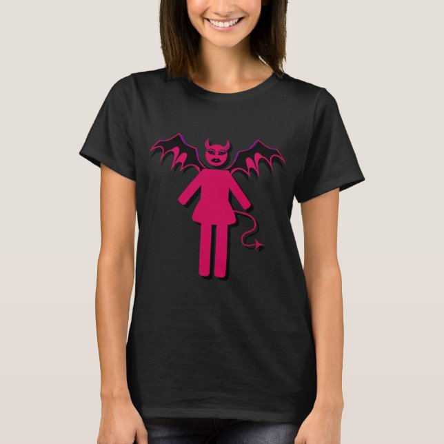 T-Shirt Devilish Má Menina (Frente)