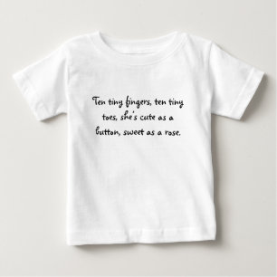 T-shirt Dez dedos minúsculos, dez dedos do pé minúsculo