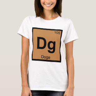 T-shirt Dg - Doge Meme Chemistry Símbolo de Mesa Periódi