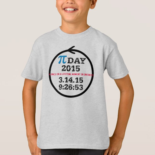 T-shirt Dia 2015 do Pi (tshirt dos miúdos M) (Frente)