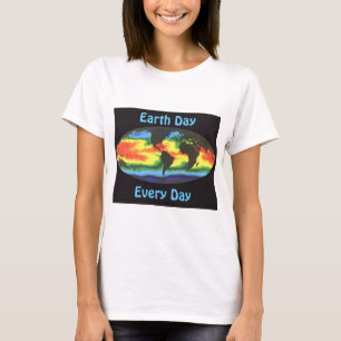 T-shirt Dia da Terra 2012 - Temperatura global da superfíc