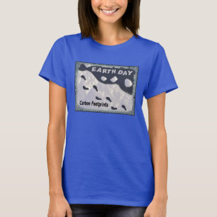 T-shirt Dia da Terra - Pegadas de Carbono