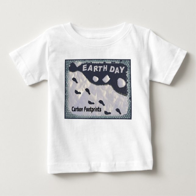 T-shirt Dia da Terra - Pegadas de Carbono (Frente)
