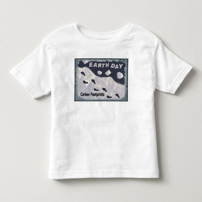 T-shirt Dia da Terra - Pegadas de Carbono (Frente)