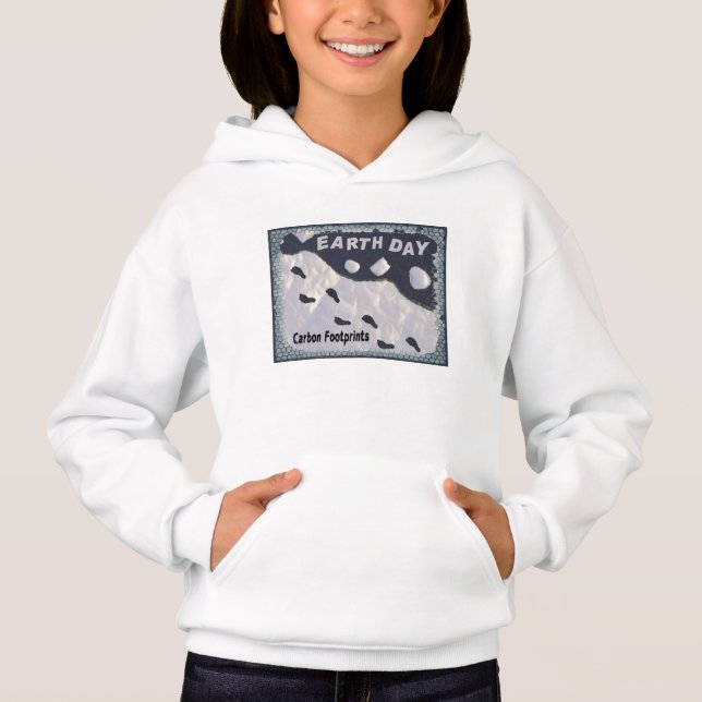 T-shirt Dia da Terra - Pegadas de Carbono (Frente)