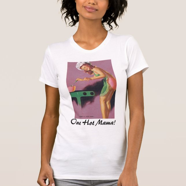 T-shirt Dia de as mães Uma Mãe Quente! (Frente)