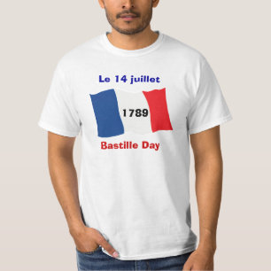 T-shirt Dia de Bastille, o 14 de julho, ataque do Bastille