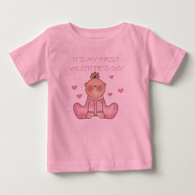 T-shirt Dia de os namorados Baby Girl 1rua (Frente)