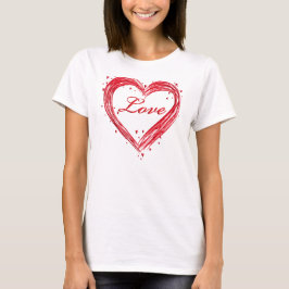 t-shirt dia de os namorados com corações
