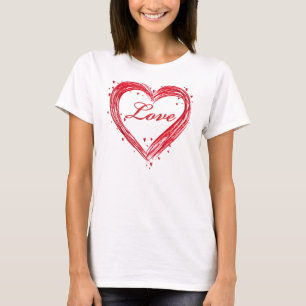 t-shirt dia de os namorados com corações