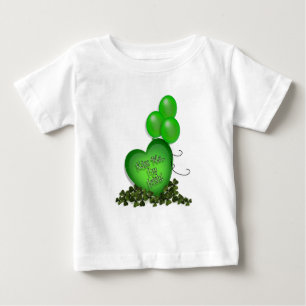 T-shirt Dia de São Patrício Beija-me Im Balões Irlandeses