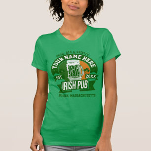 T-shirt Dia de São Patrício cómico irlandês personaliz