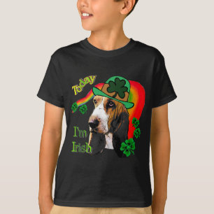 T-shirt Dia de São Patrício de Hound Basset