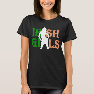 T-shirt Dia de São Patrício de raparigas irlandesas