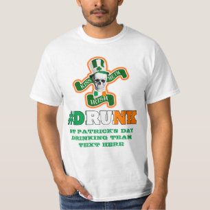 T-shirt Dia de São Patrício irlandês do bebado